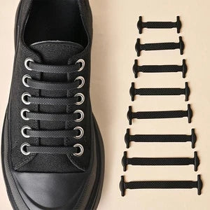 Elastic Silicone Shoe Laces – No Tie Rubber Shoelaces for Trainers & Casual Shoes