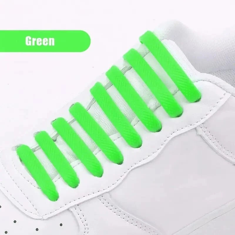 Elastic Silicone Shoe Laces – No Tie Rubber Shoelaces for Trainers & Casual Shoes