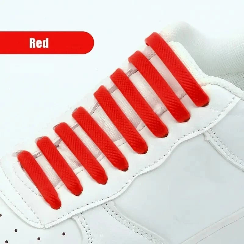 Elastic Silicone Shoe Laces – No Tie Rubber Shoelaces for Trainers & Casual Shoes