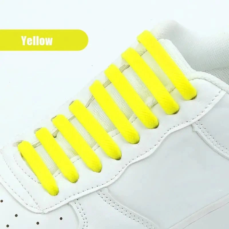 Elastic Silicone Shoe Laces – No Tie Rubber Shoelaces for Trainers & Casual Shoes